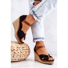 Sandalias Mujer Con Cuña Big Star JJ274937 Negro 6