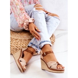 Sandalias Mujer Con Cuña Big Star JJ274939 Beige marrón 6