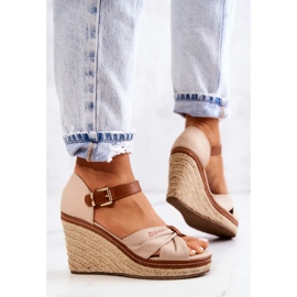Sandalias Mujer Con Cuña Big Star JJ274939 Beige marrón 4