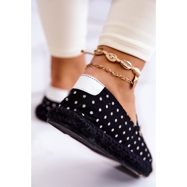 Alpargatas Mujer Con Lunares Big Star JJ274867 Negro 2