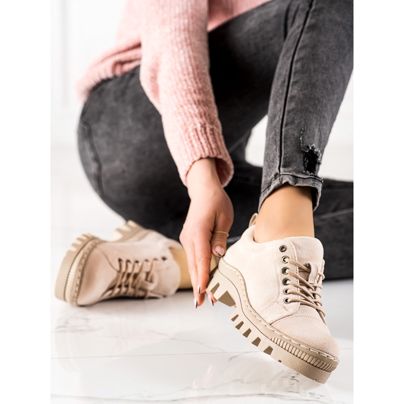 S. BARSKI S.BARSKI Zapatos con plataforma beige 2