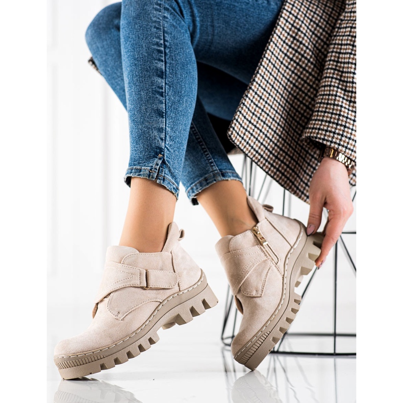 S. BARSKI Bota Velcro S.BARSKI beige 1