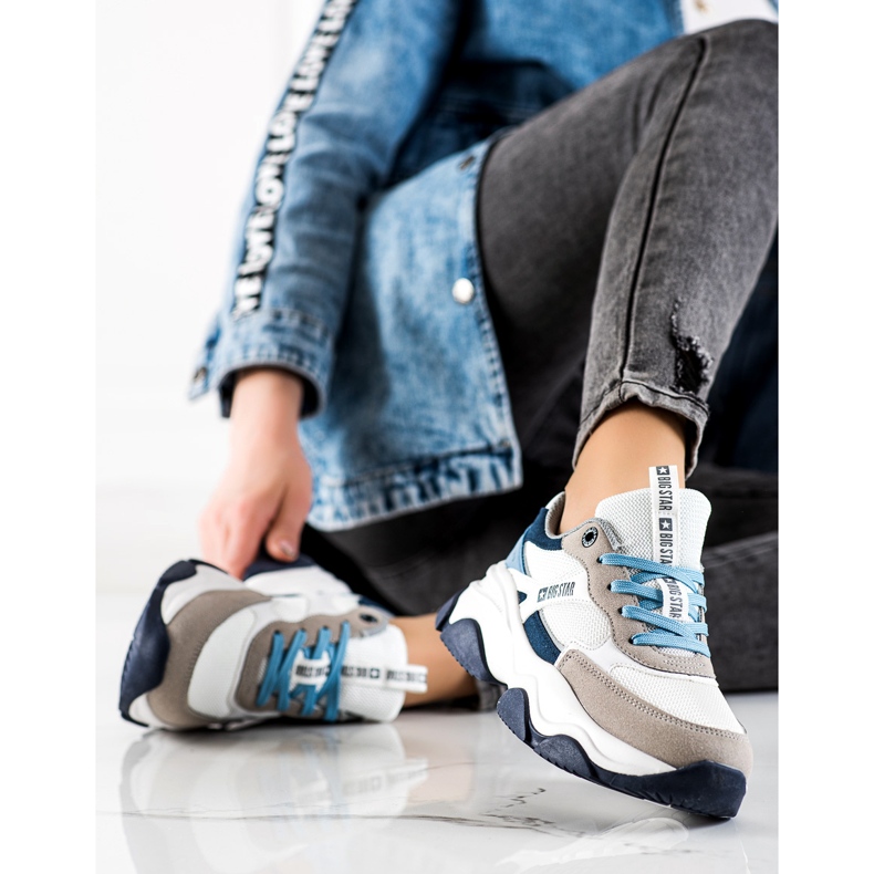 Zapatillas Mujer Big Star JJ274580 blanco azul multicolor 2