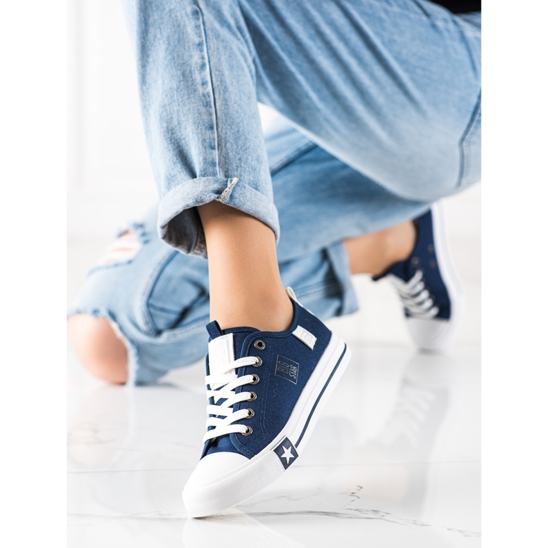Zapatillas Big Star para mujer JJ274256 azul marino azul 1