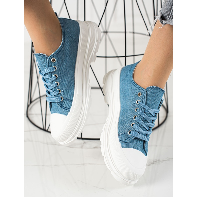 TRENDI Zapatillas de deporte azules de moda 1