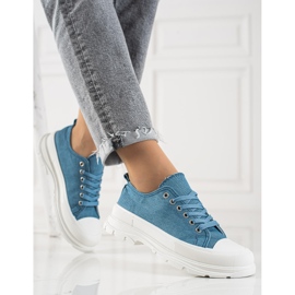 TRENDI Zapatillas de deporte azules de moda 2