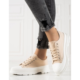 TRENDI Zapatillas beige de moda 2