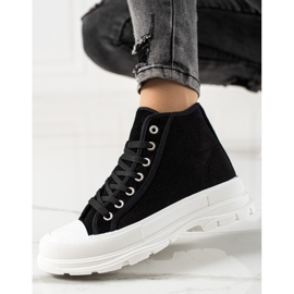 Sweet Shoes Zapatillas de ante altas negro 1
