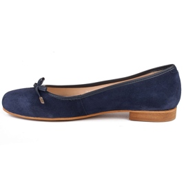 Marco Shoes Bailarinas de ante 1152P en azul marino 2