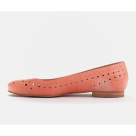 Marco Shoes Bailarinas de mujer con perforaciones en la parte superior rojo 4