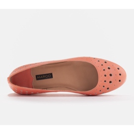 Marco Shoes Bailarinas de mujer con perforaciones en la parte superior rojo 7