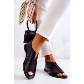 Zapatos de piel con cremallera Nicole 2718/001 Negro 2