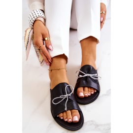Pantuflas Mujer en Piel Nicole 2659/001 Negro 5