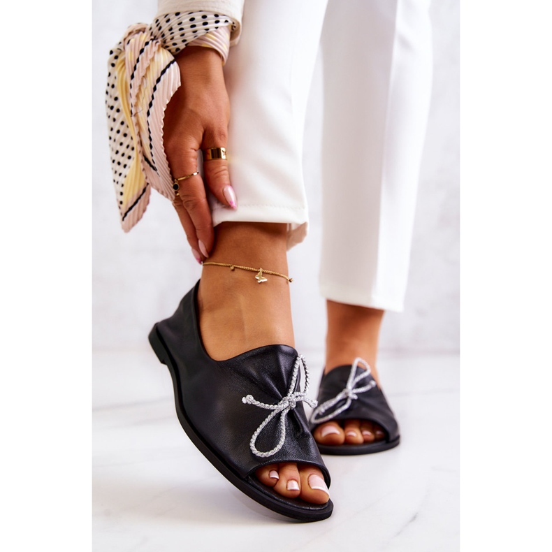 Bailarinas Mujer en Piel Nicole 2660/001 Negro 1