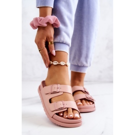 S.Barski Zapatillas De Goma Con Hebilla Rosa Corina rosado 3