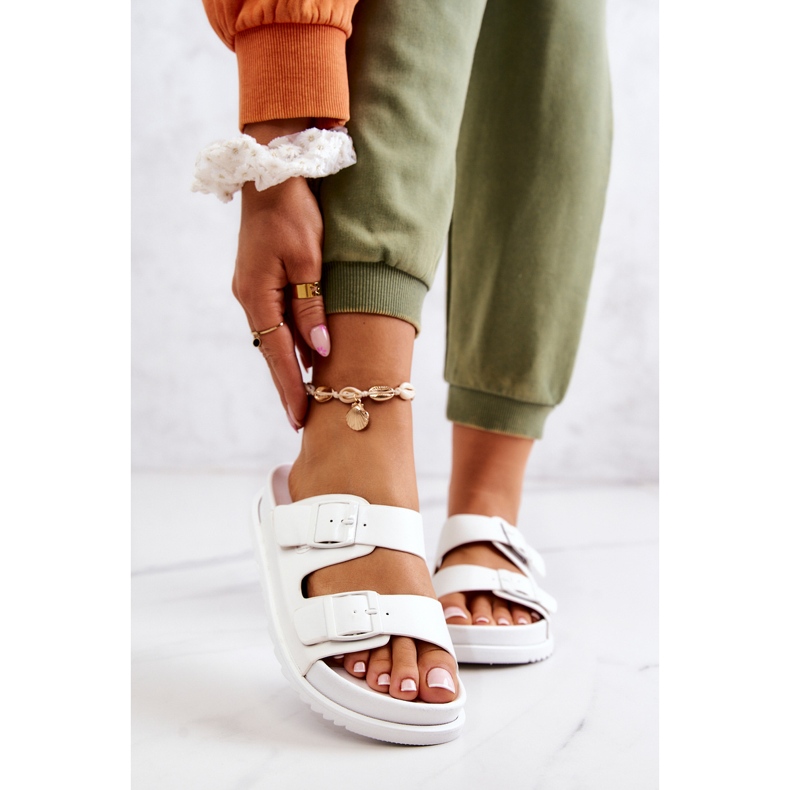 S.Barski Babucha Goma Corina Blanca Con Hebilla blanco 2