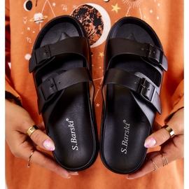 S.Barski Pantuflas De Goma Corina Negras Con Hebilla negro 9