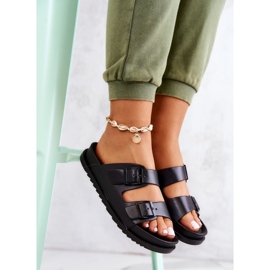 S.Barski Pantuflas De Goma Corina Negras Con Hebilla negro 7