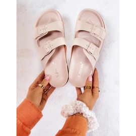 S.Barski Zapatillas De Goma Con Hebilla Beige Corina 10