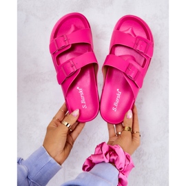 S.Barski Zapatillas De Goma Con Hebilla Corina Fucsia rosado 9