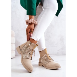 Lemar Botines Mujer Ante Serpiente Beige Claro Sonroe 2