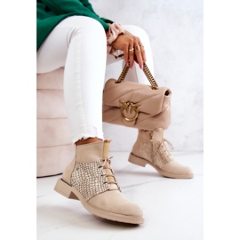 Lemar Botines Mujer Ante Serpiente Beige Claro Sonroe 5