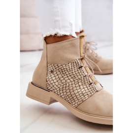 Lemar Botines Mujer Ante Serpiente Beige Claro Sonroe 7