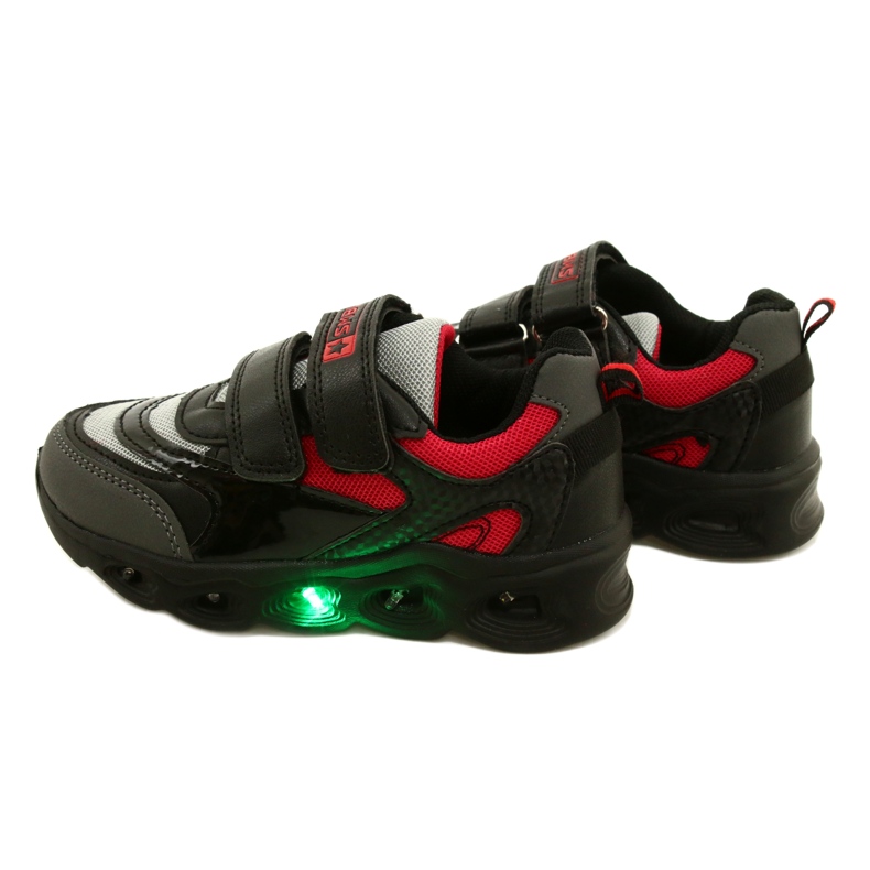ADI Sports Shoes LED Glowing Velcro News 22DZ32-4836 Gris negro 5
