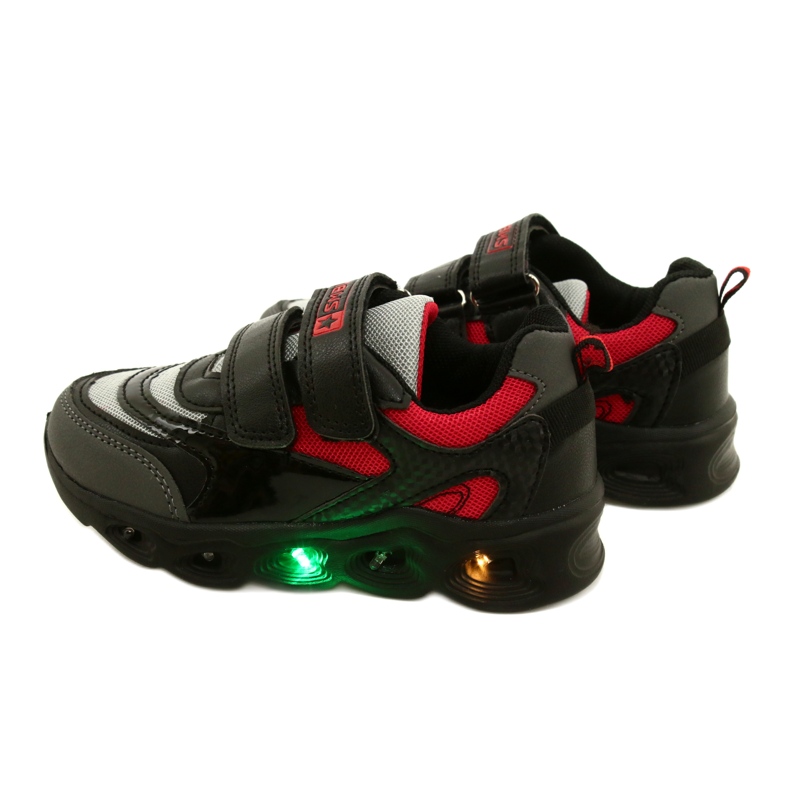 ADI Sports Shoes LED Glowing Velcro News 22DZ32-4836 Gris negro 6