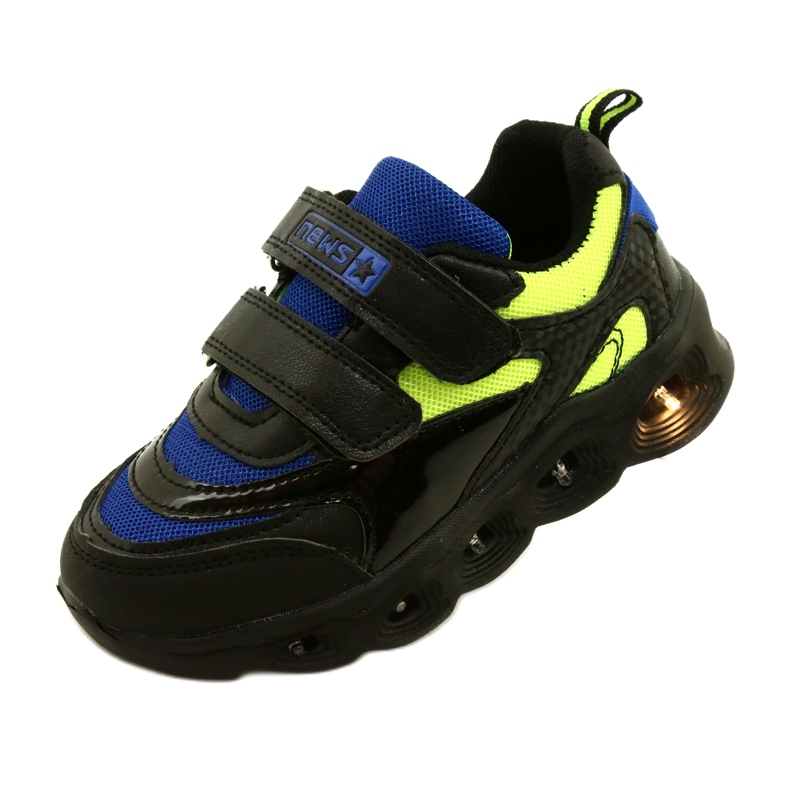 ADI Sports Shoes LED Glowing Velcro News 22DZ32-4836 Royal negro azul verde 3