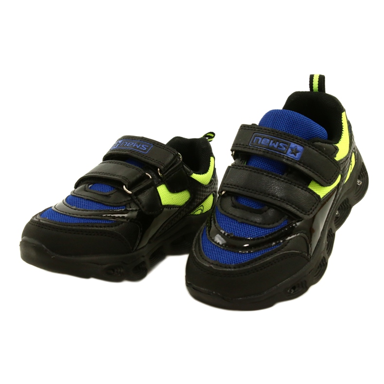 ADI Sports Shoes LED Glowing Velcro News 22DZ32-4836 Royal negro azul verde 2