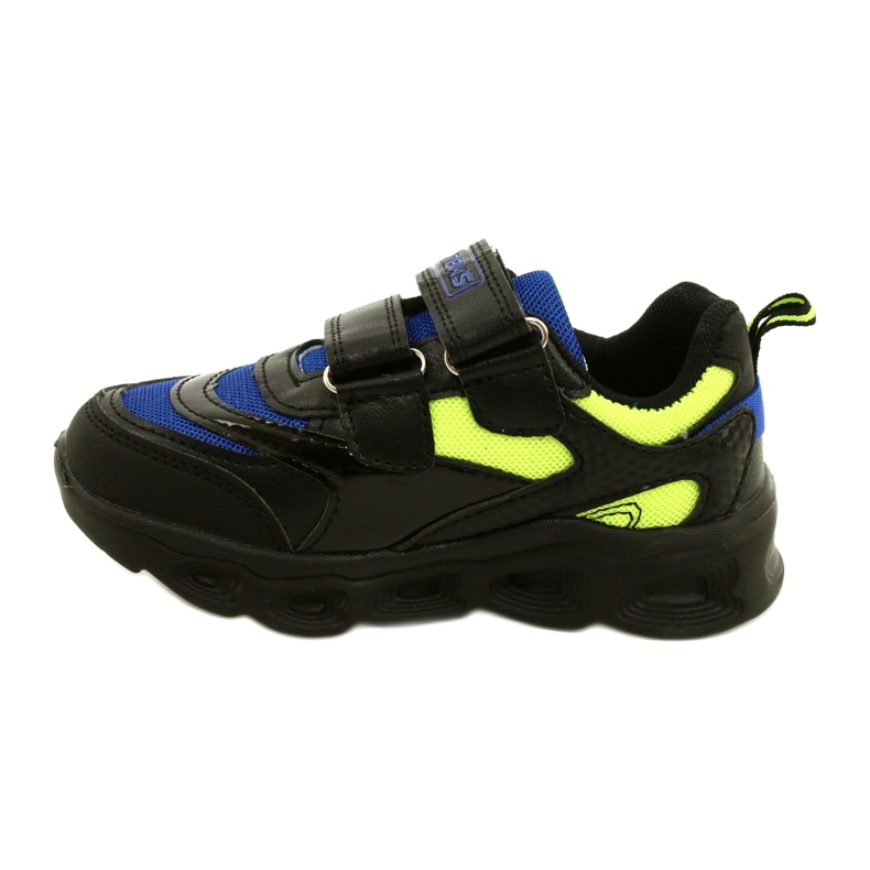 ADI Sports Shoes LED Glowing Velcro News 22DZ32-4836 Royal negro azul verde 1
