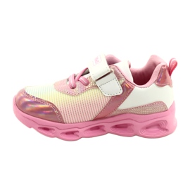 ADI Sports Shoes LED Glowing Velcro News 22DZ32-4837 Rosa / Blanco rosado 1