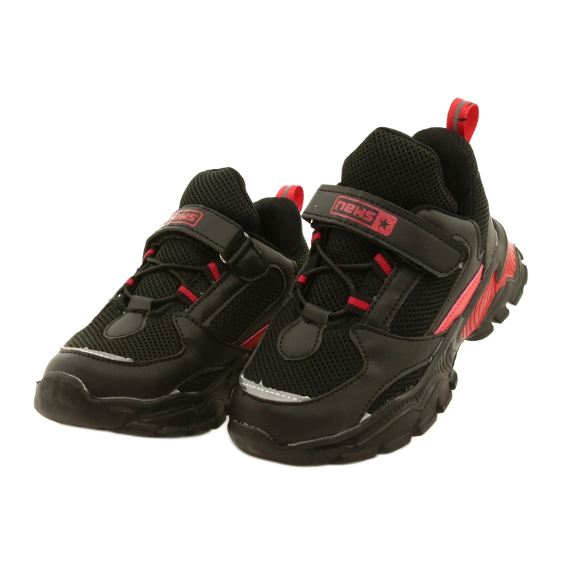 Sports Boys 'Boys' Velcro News 22DZ32-4932 Czarne-Czerwone negro 2