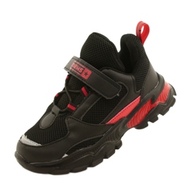 Sports Boys 'Boys' Velcro News 22DZ32-4932 Czarne-Czerwone negro 4