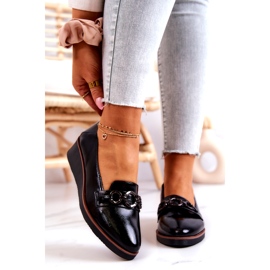 Vinceza Zapatos Cuña Charol Melodías Negras negro 2