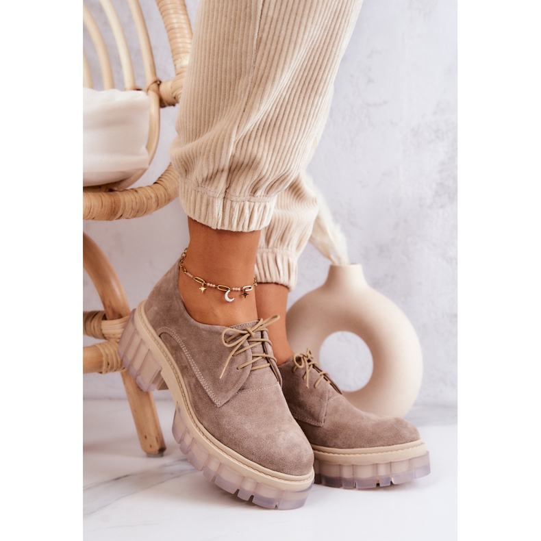 Mocasines Moda Ante Beige Lauriss 2