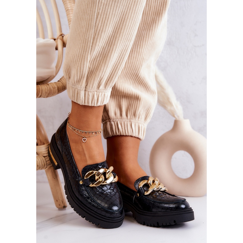 PA2 Mocasines Mujer Mocasines Piel Negro Mollie 1