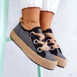 Sneakers Mujer Trenzadas Big Star JJ274393 Negro beige 5