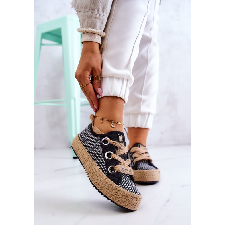 Sneakers Mujer Trenzadas Big Star JJ274393 Negro beige 1