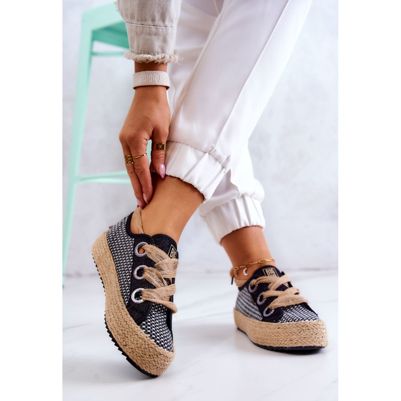 Sneakers Mujer Trenzadas Big Star JJ274393 Negro beige 2