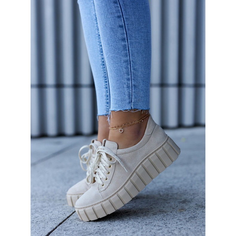 Lewski Shoes Zapatos Ante Zapatos Lewski 3163 Beige claro 2