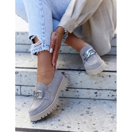 La.Fi Mocasines De Ante De Moda Gris Claro Rayhan 2