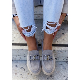La.Fi Mocasines De Ante De Moda Gris Claro Rayhan 1