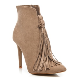 Comer Botas de moda con flecos marrón 3