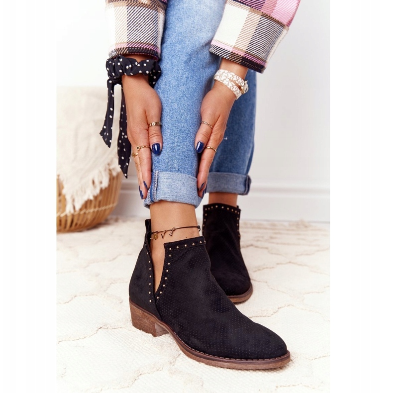 PS1 Botas negras Clever caladas con recortes negro 1 PS1 Botas negras Clever caladas con recortes negro 1