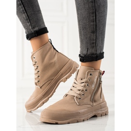 Sabatina Zapatillas con cremallera beige 2
