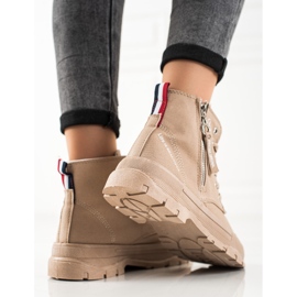 Sabatina Zapatillas con cremallera beige 4