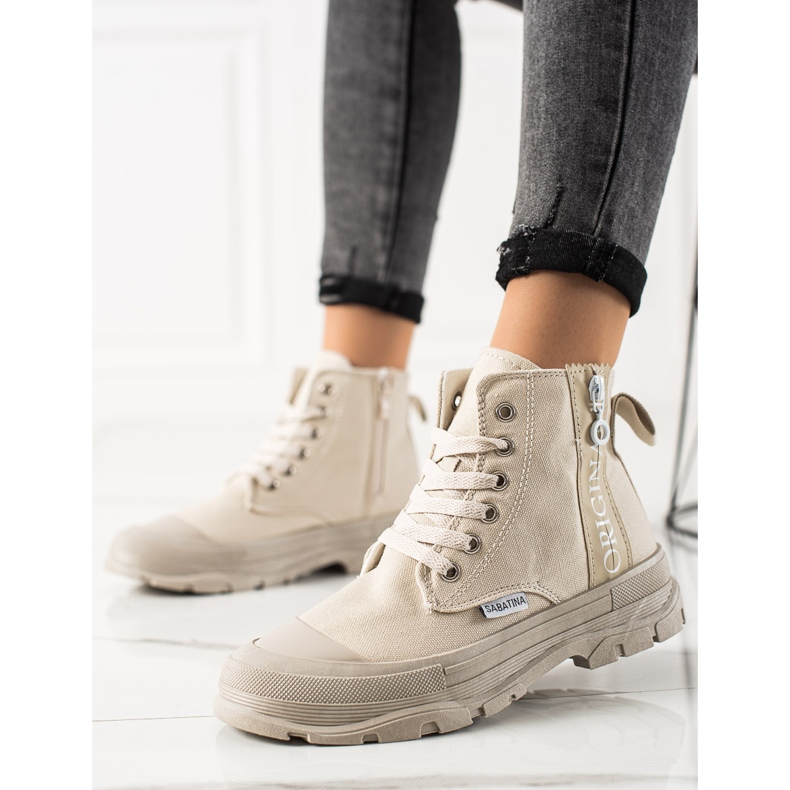 Sabatina Zapatillas altas originales beige 2