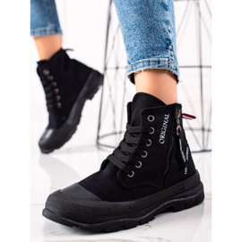 Sabatina Zapatillas con cremallera negro 1
